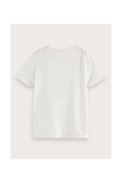 ROUND NECK TEE WITH SMALL EMBROIDERY OFF WHITE 2