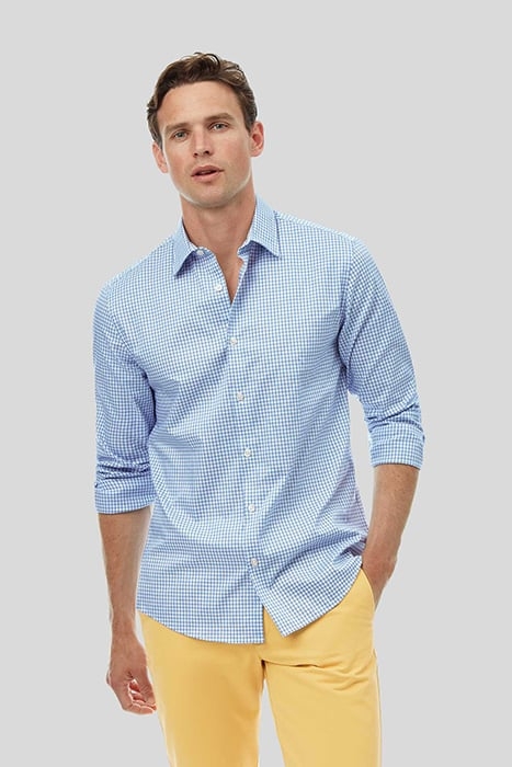 BLUE EXTRA SLIM FIT CLASSIC COLLAR BRIGHTON COLLECTION CHECK 5