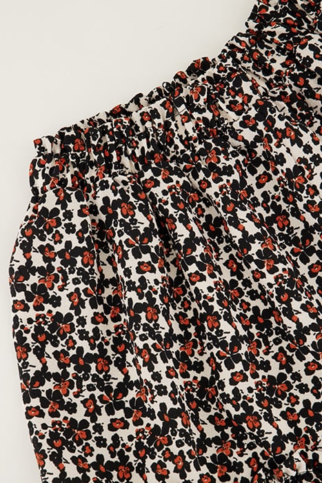 Beige skirt with orange flower 5