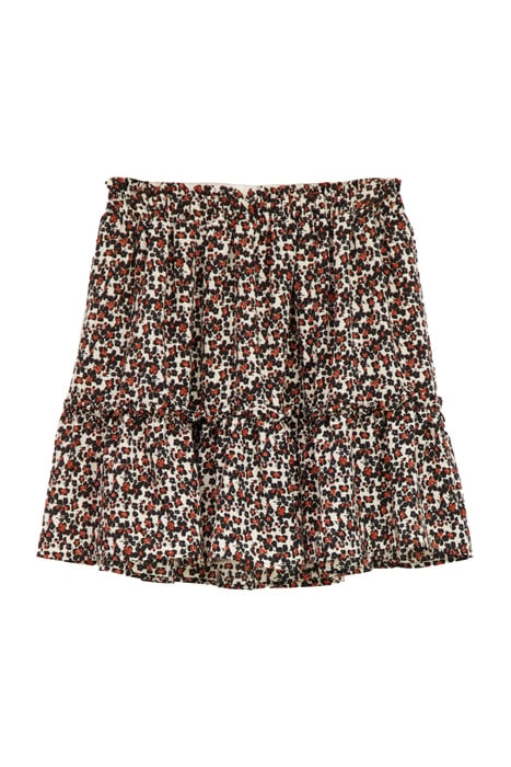 Beige skirt with orange flower 1