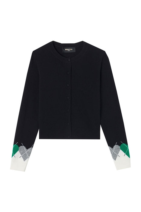 CARDIGAN BLACK / EMERALD 1