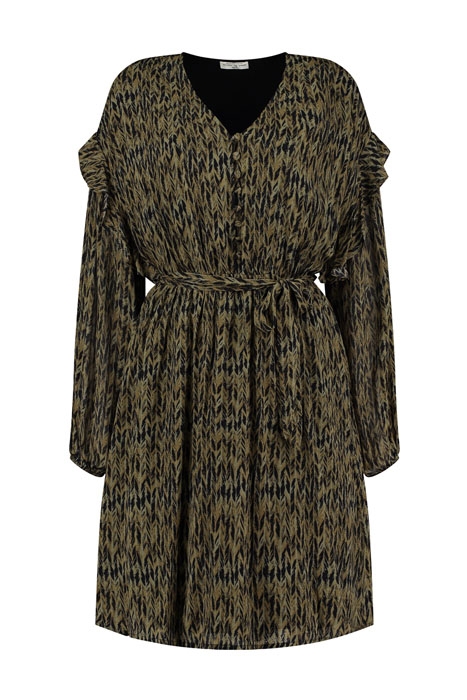 EVIE DRESS ARMY BRAID PRINT 1