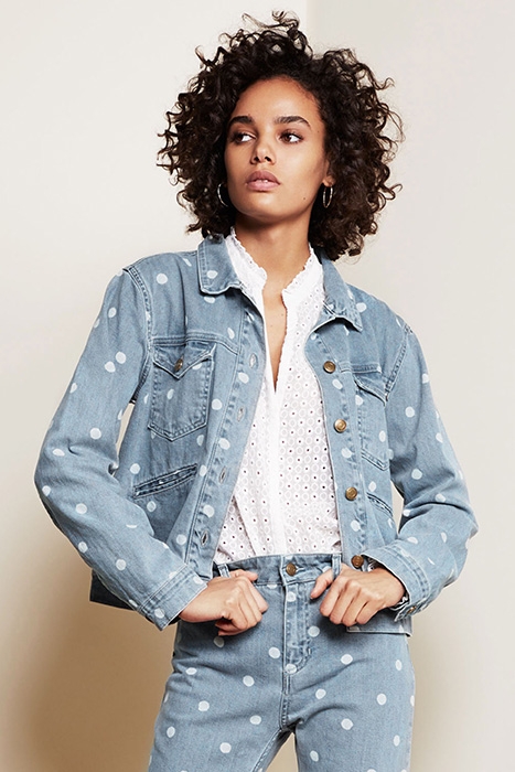 CYPRUS DOT JACKET DENIM/OFF-WHITE 2