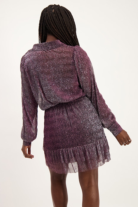 PAARSE BLOUSE MET PLISSÉ PINK PINK 3