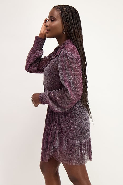 PAARSE BLOUSE MET PLISSÉ PINK PINK 6