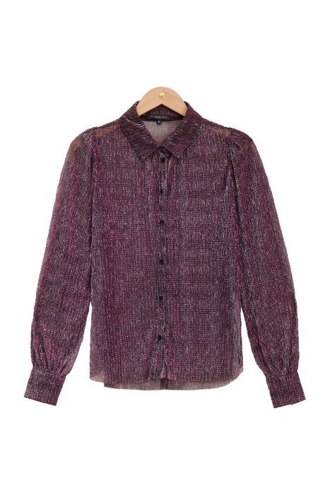 PAARSE BLOUSE MET PLISSÉ PINK PINK 1