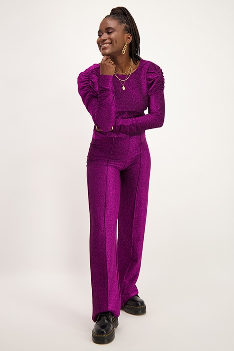 ROZE GLITTER PANTALON WIJDVALLEND PINK PINK 3