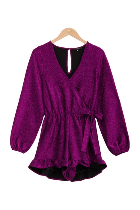 ROZE GLITTER PLAYSUIT MET RUFFLES PINK PINK 1