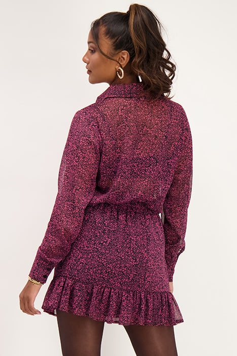 ZWARTE BLOUSE MET GALAXY PRINT BLACK BLACK 2