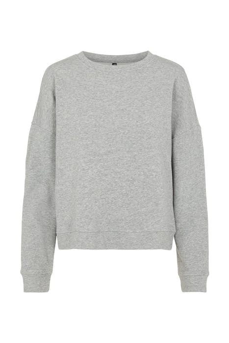 PCCHILLI SUMMER LS SWEAT D2D LIGHT GREY MELANGE 1