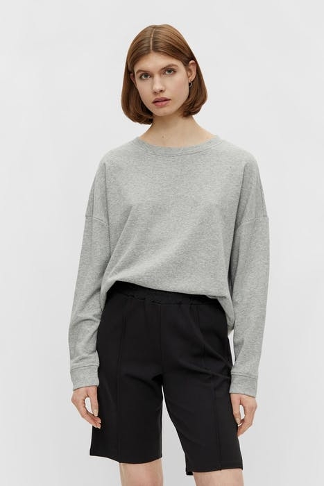 PCCHILLI SUMMER LS SWEAT D2D LIGHT GREY MELANGE 4