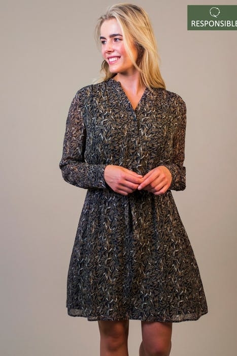 JAILEY DRESS DELICATE LEAVES PRIN 3