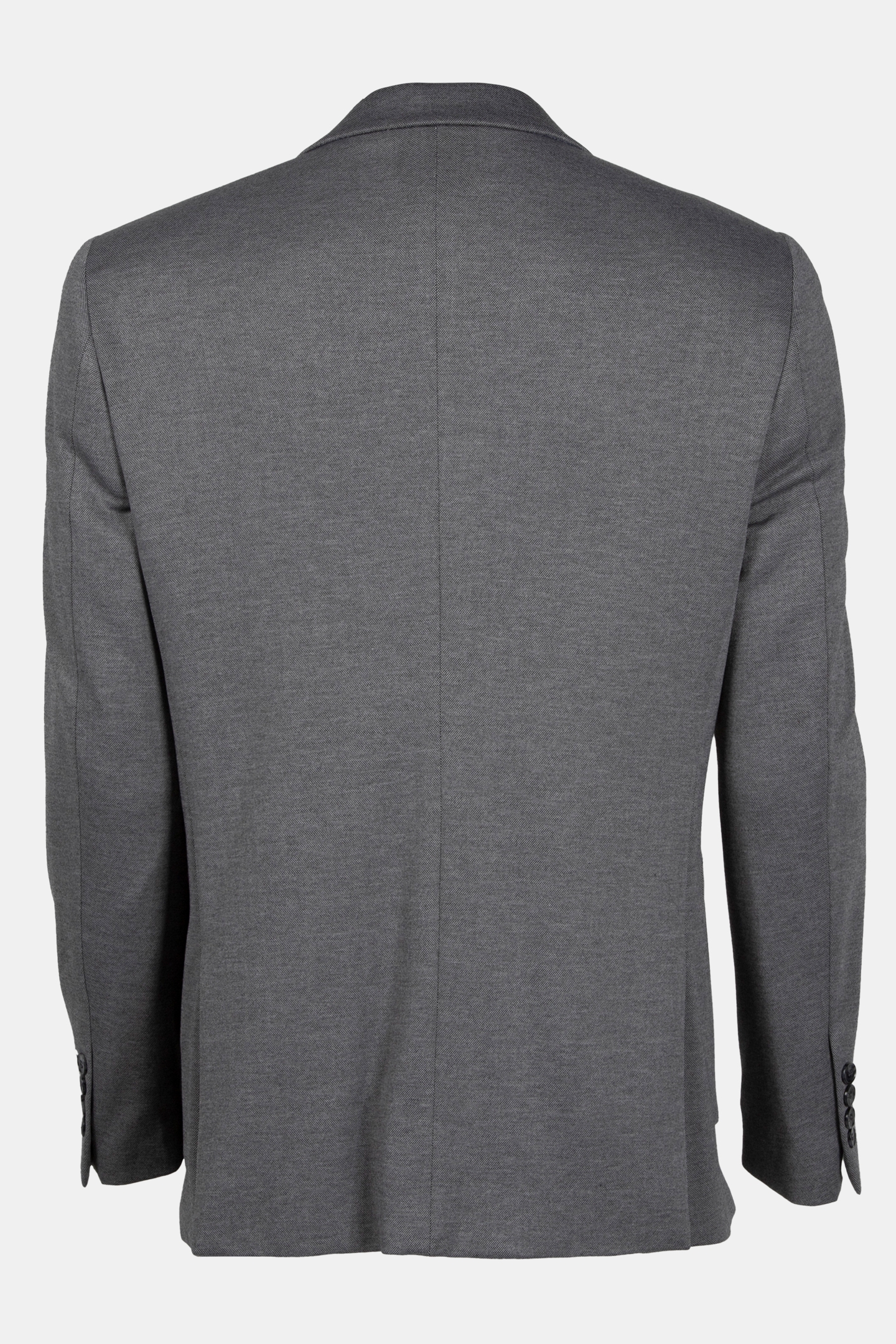 2 BUTTON JACKET JERSEY KNIT PATCH POCKETS CHARCOAL 4